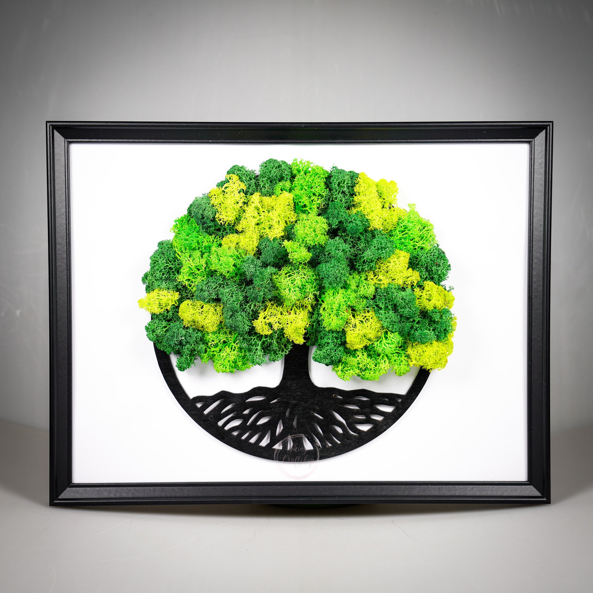 Рамка - Дърво на живота със скандинавски мъх - Shiny Craftshop