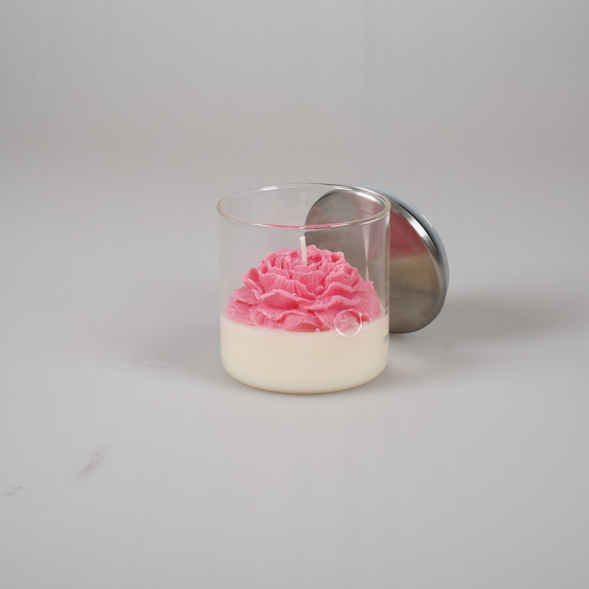 Ароматна свещ.- Цвете в буркан-Shiny Candles - Shiny Craftshop