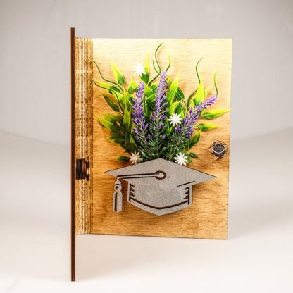 Дървена картичка - Абитуриент - Shiny Craftshop