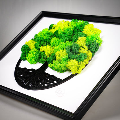 Рамка - Дърво на живота със скандинавски мъх - Shiny Craftshop