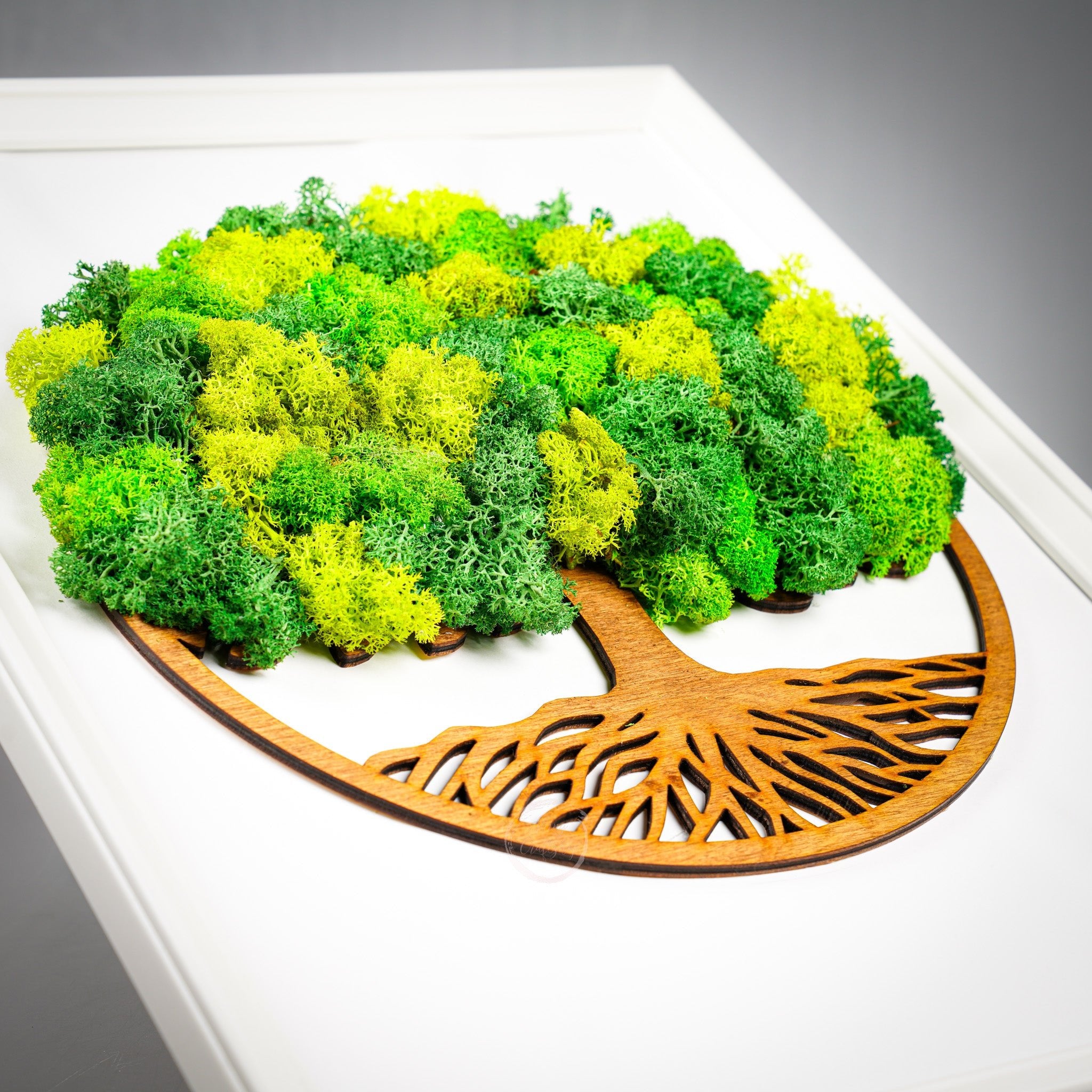 Рамка - Дърво на живота със скандинавски мъх - Shiny Craftshop