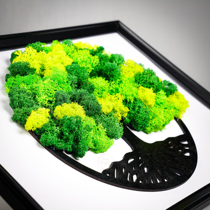 Рамка - Дърво на живота със скандинавски мъх - Shiny Craftshop